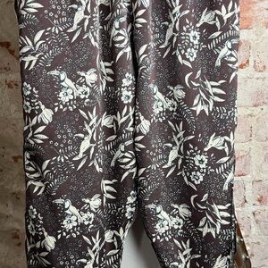 Scotch & Soda Brown Floral Ankle Pants